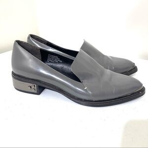 Boutique 9 grey gray patent western loafer shoes EUC 7